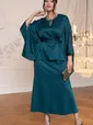 Костюм с юбкой Альсия (изумрудный) К14392-5М