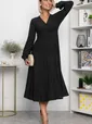 Платье трикотажное Эхо лета (черное) П14366-1М